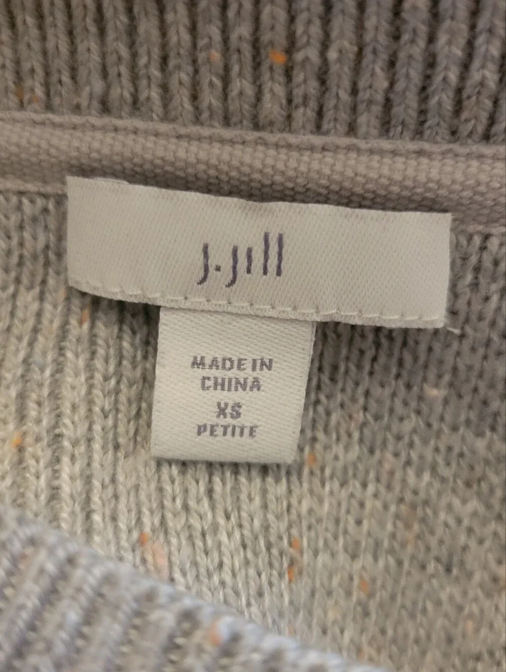 J. Jill Gray Knit Scoopneck Pullover Sweater Size‎ XS Petite